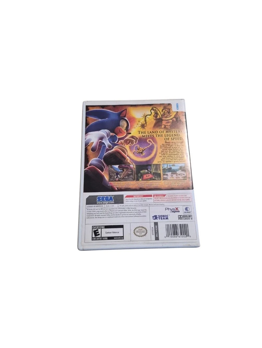 Sonic and the Secret Rings (Wii) Sega. Booklet Included 
